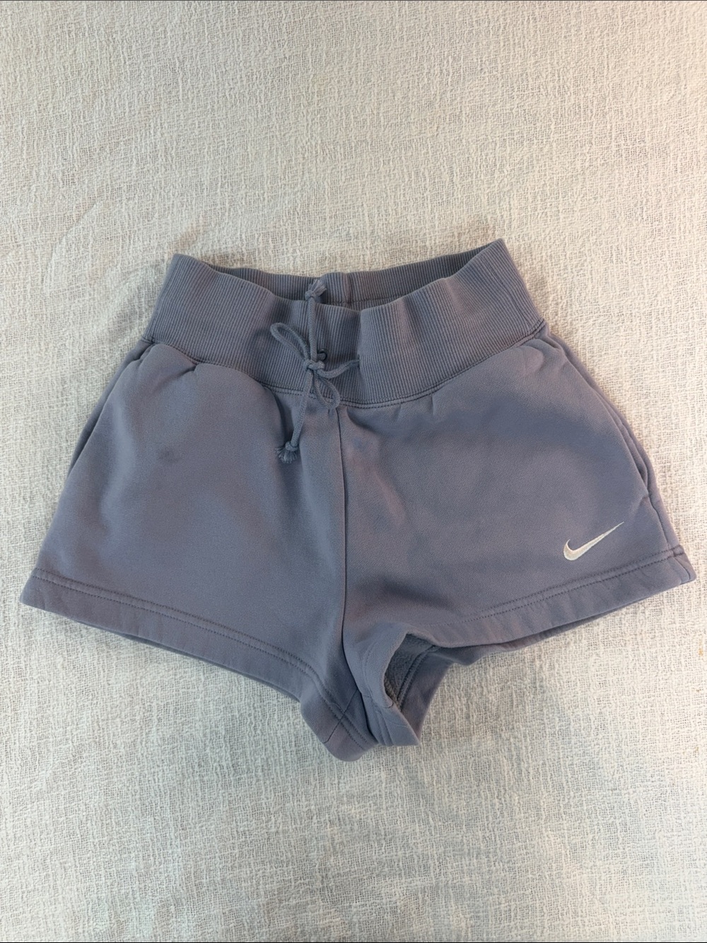 Nike Women's Fleece Athletic Shorts in Dusty Blue